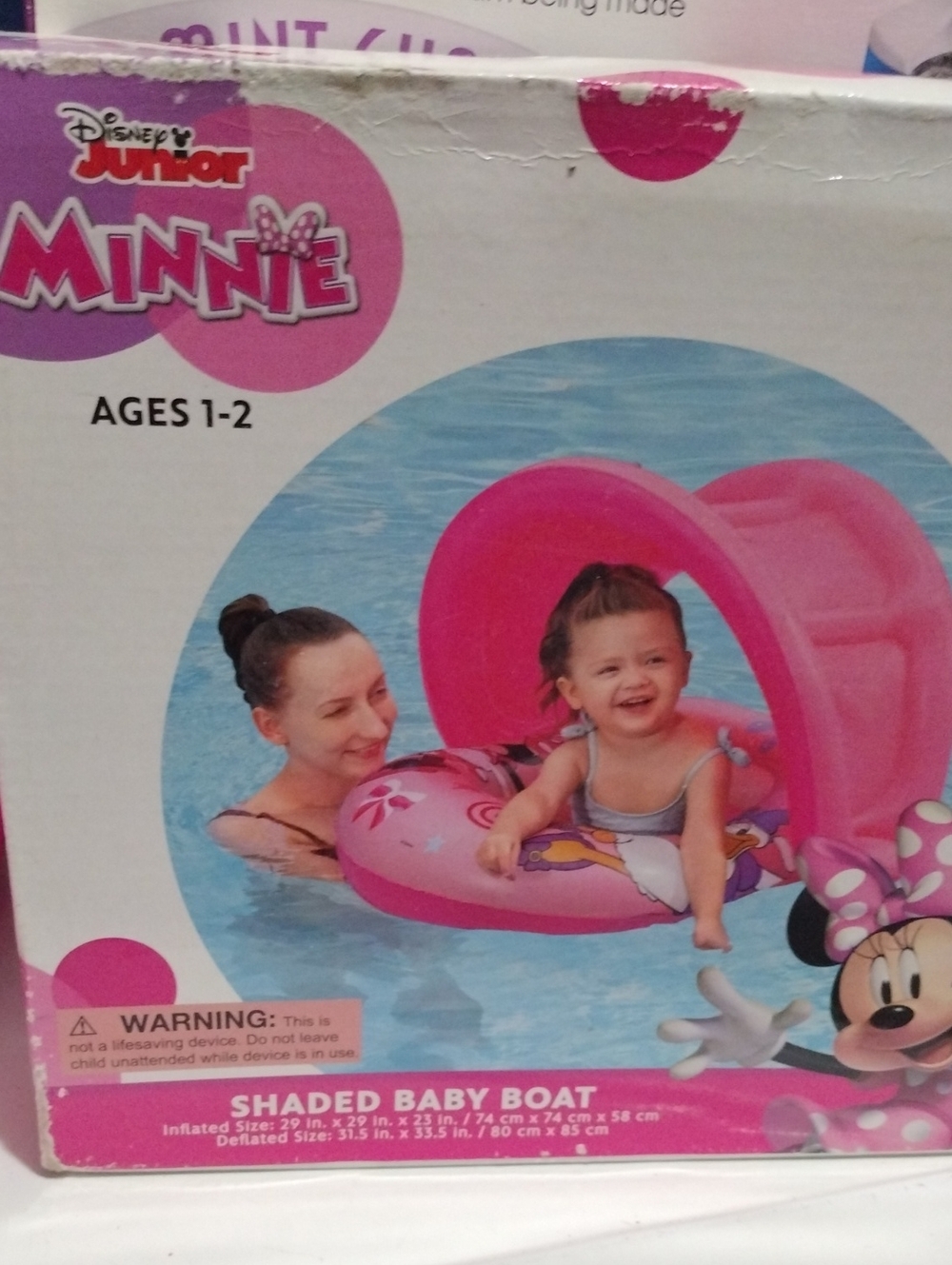 Disney Minnie Pink Shaded Baby Boat with Canopy